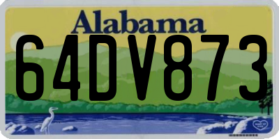 AL license plate 64DV873