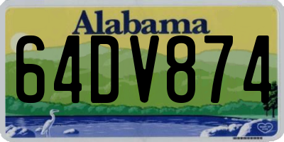 AL license plate 64DV874
