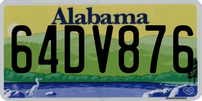 AL license plate 64DV876