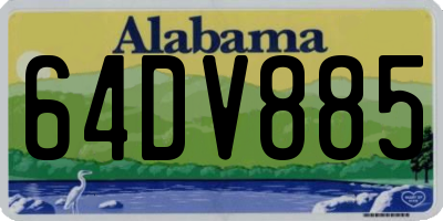 AL license plate 64DV885