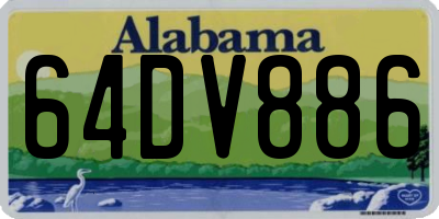 AL license plate 64DV886