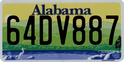AL license plate 64DV887