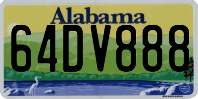 AL license plate 64DV888