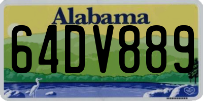 AL license plate 64DV889