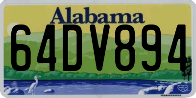 AL license plate 64DV894