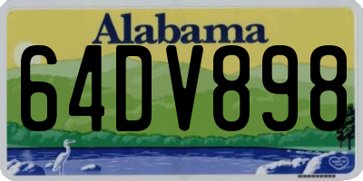 AL license plate 64DV898