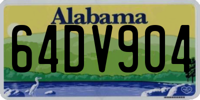 AL license plate 64DV904