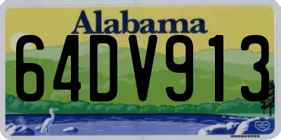 AL license plate 64DV913