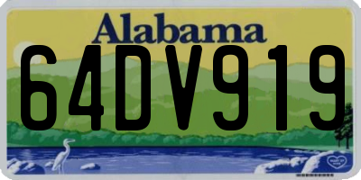 AL license plate 64DV919