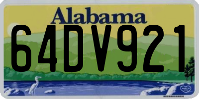 AL license plate 64DV921