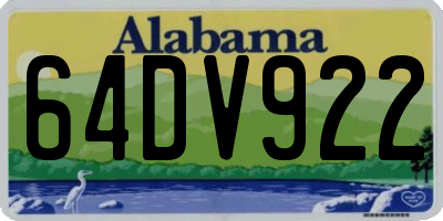 AL license plate 64DV922