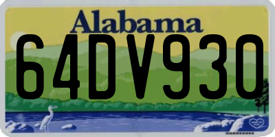 AL license plate 64DV930