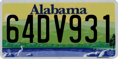 AL license plate 64DV931