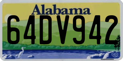 AL license plate 64DV942