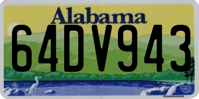 AL license plate 64DV943