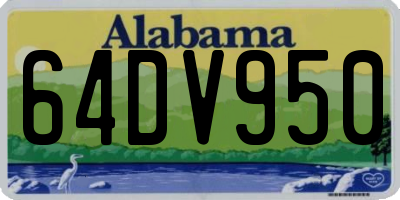 AL license plate 64DV950