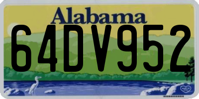 AL license plate 64DV952