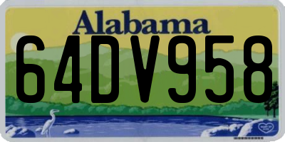 AL license plate 64DV958