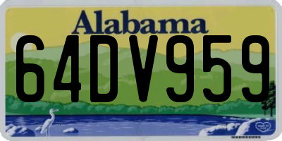 AL license plate 64DV959