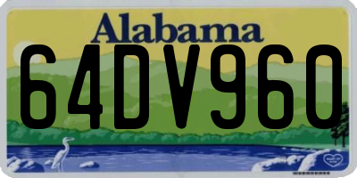 AL license plate 64DV960
