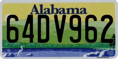 AL license plate 64DV962