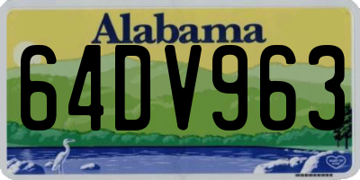AL license plate 64DV963