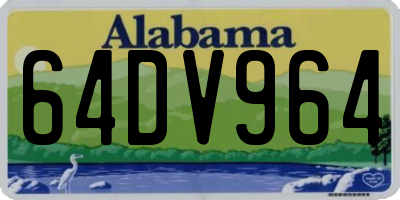 AL license plate 64DV964