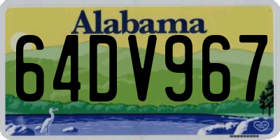 AL license plate 64DV967