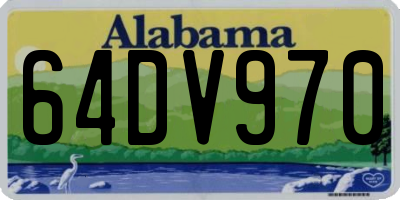 AL license plate 64DV970