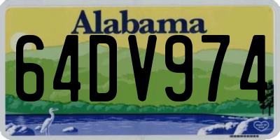 AL license plate 64DV974
