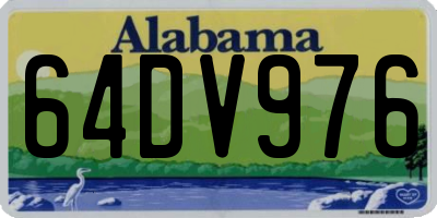 AL license plate 64DV976