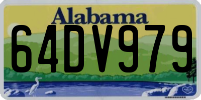 AL license plate 64DV979