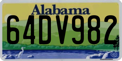 AL license plate 64DV982