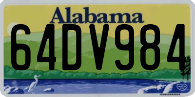 AL license plate 64DV984