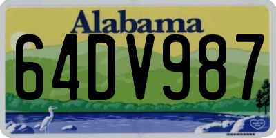 AL license plate 64DV987