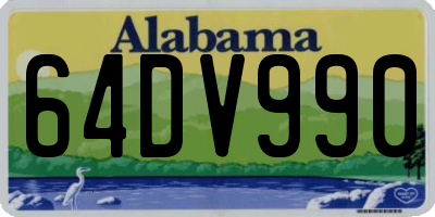 AL license plate 64DV990