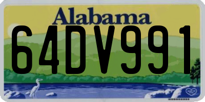 AL license plate 64DV991