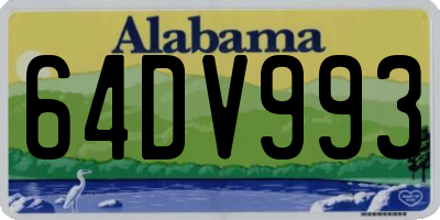 AL license plate 64DV993