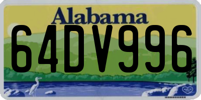 AL license plate 64DV996