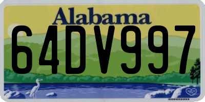 AL license plate 64DV997