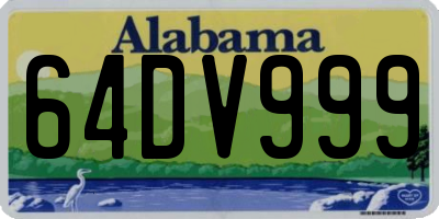 AL license plate 64DV999