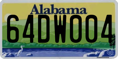 AL license plate 64DW004