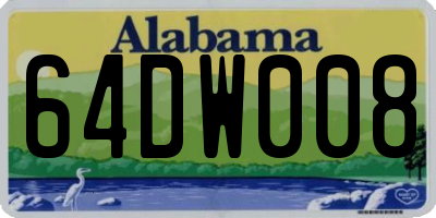 AL license plate 64DW008