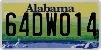 AL license plate 64DW014