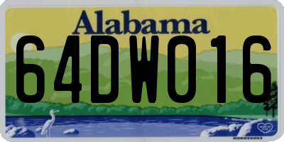 AL license plate 64DW016