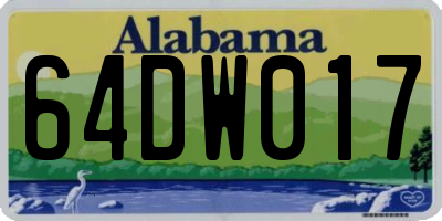 AL license plate 64DW017