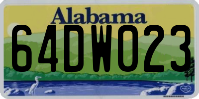 AL license plate 64DW023