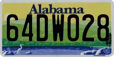 AL license plate 64DW028