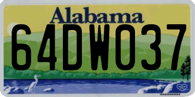 AL license plate 64DW037