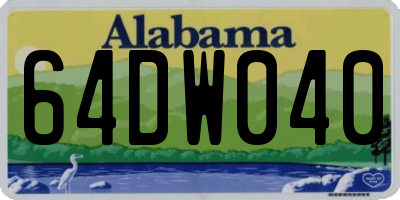 AL license plate 64DW040